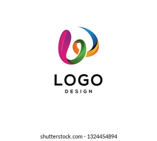 Vector logo design, icon initials w