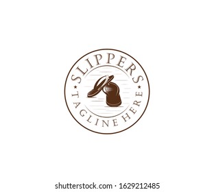 Vector logo design icon slippers