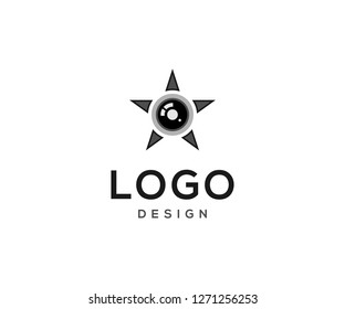 Vector logo design, icon of a star lens