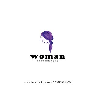 Vector logo design icon woman