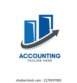 vector logo design illustration for accounting and finance firm