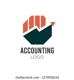 vector logo design illustration for accounting and finance firm