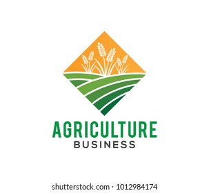 vector logo design illustration of agriculture business, tractor farm, soil farm, crop field, pasture, milk, barn,