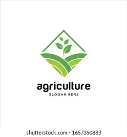 vector logo design illustration of agriculture business, tractor farm, soil farm, crop field, pasture, milk, barn, Emblem, Design Concept, Creative Symbol, Icon.