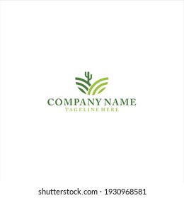 vector logo design illustration of agriculture business, tractor farm, soil farm, crop field design