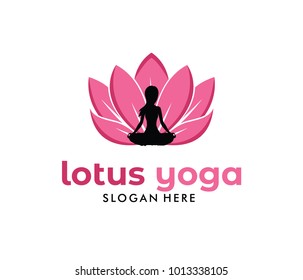 vector logo design illustration of beauty wellness center, lotus women spa and yoga, meditation spirit