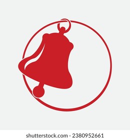 Vector logo design, illustration of a Christmas bell