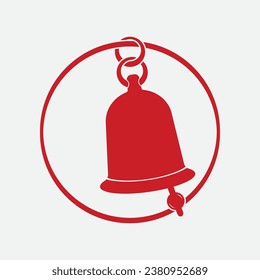 Vector logo design, illustration of a Christmas bell