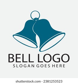 Diseño de logotipo vector, ilustración de una campana de Navidad