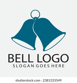 Diseño de logotipo vector, ilustración de una campana de Navidad