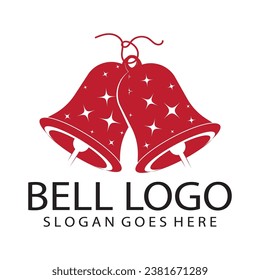 Vector logo design, illustration of a Christmas bell
