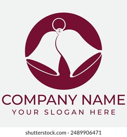 Vector logo design, illustration of a Christmas bell