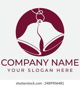 Vector logo design, illustration of a Christmas bell