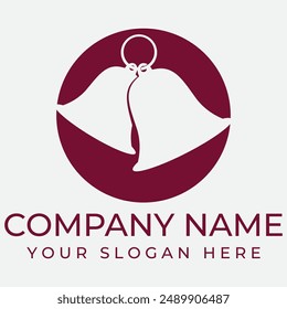 Vector logo design, illustration of a Christmas bell
