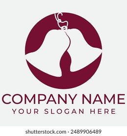 Vector logo design, illustration of a Christmas bell