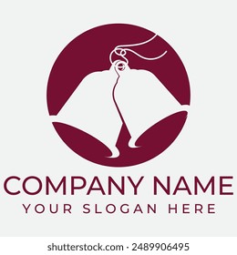 Vector logo design, illustration of a Christmas bell