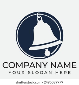 Vektorgrafik-Logo-Design, Abbildung einer Weihnachtsmusik Glocke