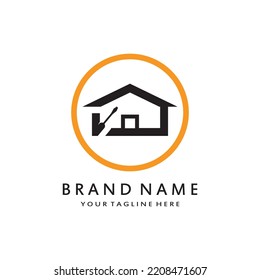 vector logo design illustration of construction, home improvement and building logo design