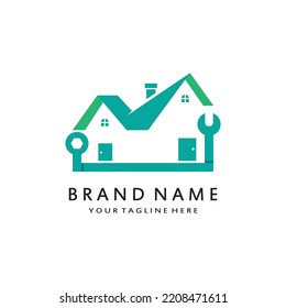 diseño de logotipo vectorial ilustración de construcción, mejora del hogar y diseño de logotipo de construcción