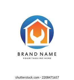 Vektorlogo-Design-Illustration von Konstruktion, Wohnungsverbesserung und Logo-Design