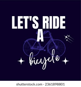 vector logo design illustration let's ride a bicycle