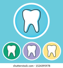 Vector logo design illustration perfect suitable for dental clinic healthcare, dentist practice, tooth treatment, healthy tooth and mouth, and more - Vector
