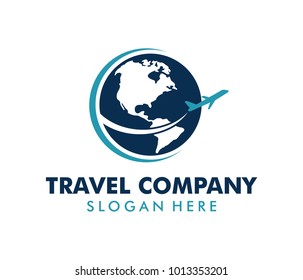 vector logo design illustration for tour and travel agency, trip advisor, aviation company, adventure event