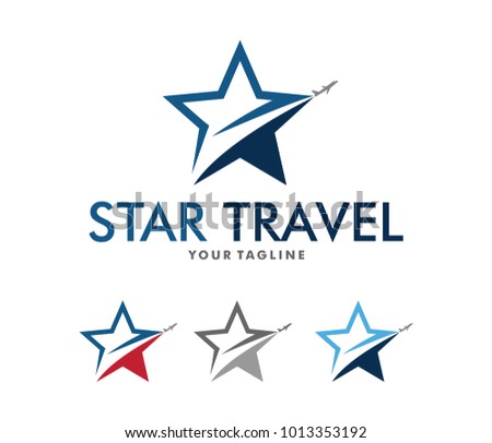 vector logo design illustration for tour and travel agency, trip advisor, aviation company, adventure event