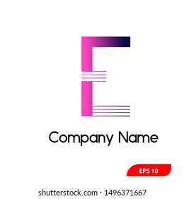 vector logo design with initial E/FE letters is ready to use