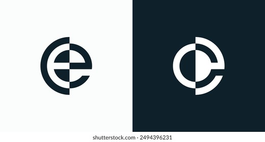 Vector logo design of the initial letter "e" in a broken circle shape with a modern, simple, clean and abstract style.