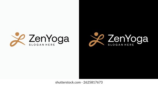 Vector logo design of initial letter Z in the shape of a person with a modern, simple, clean and abstract style. Icon for business, sports and personal branding.