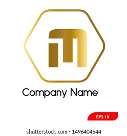 vector logo design with initial M/IM letters is ready to use
