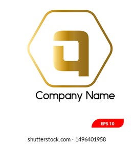 vector logo design with initial Q letters is ready to use
