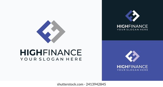 Vector logo design, initials FF with hidden letter H in the middle.