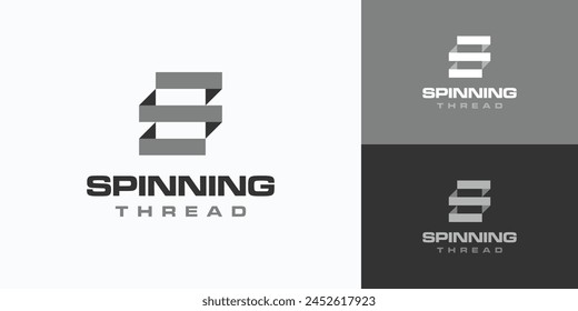 Vector logo design for the initials of the letter S in a screw shape with a modern, simple, clean and abstract style.