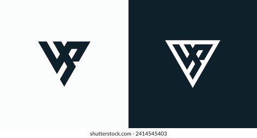 Vector logo design for the initials V R with a triangle shape.