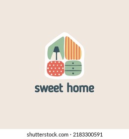 Vector logo design for interior, furniture shops, decor items and home decoration.  - Shutterstock ID 2183300591