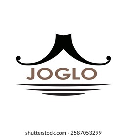 Vector logo design of joglo, a traditional house