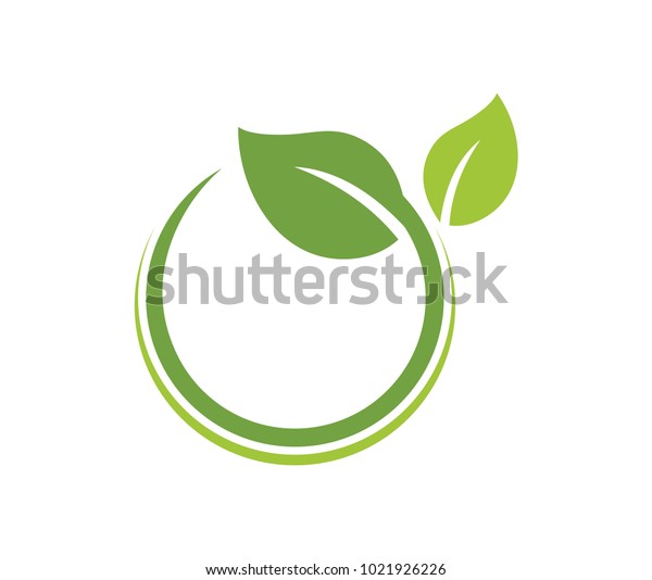 Vector Logo Design Leaf Circle Green Stock Vector (Royalty Free ...