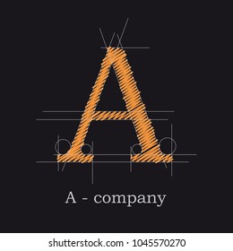 Vector logo design letter A