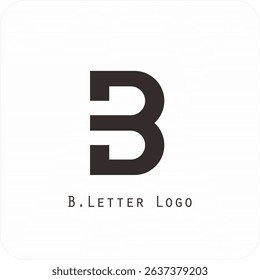 Vector logo design with the letter B symbol is simple, clear, bold, easy to remember, elegant, easy to apply on a large or small scale