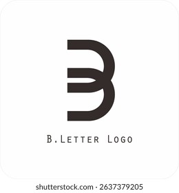 Vector logo design with the letter B symbol is simple, clear, bold, easy to remember, elegant, easy to apply on a large or small scale