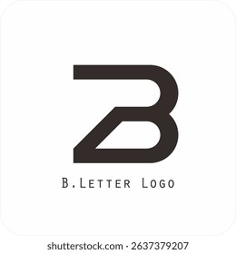 Vector logo design with the letter B symbol is simple, clear, bold, easy to remember, elegant, easy to apply on a large or small scale