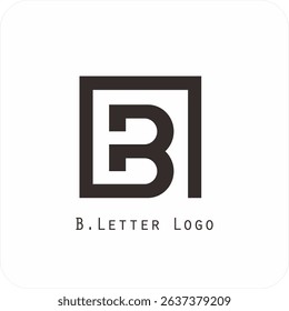 Vector logo design with the letter B symbol is simple, clear, bold, easy to remember, elegant, easy to apply on a large or small scale
