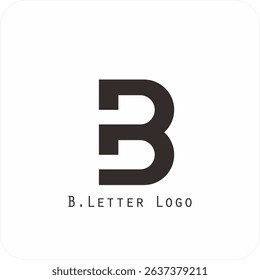 Vector logo design with the letter B symbol is simple, clear, bold, easy to remember, elegant, easy to apply on a large or small scale