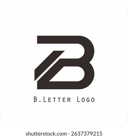 Vector logo design with the letter B symbol is simple, clear, bold, easy to remember, elegant, easy to apply on a large or small scale