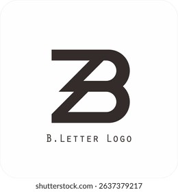 Vector logo design with the letter B symbol is simple, clear, bold, easy to remember, elegant, easy to apply on a large or small scale
