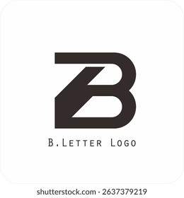 Vector logo design with the letter B symbol is simple, clear, bold, easy to remember, elegant, easy to apply on a large or small scale