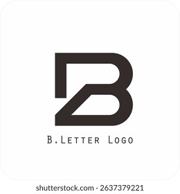 Vector logo design with the letter B symbol is simple, clear, bold, easy to remember, elegant, easy to apply on a large or small scale