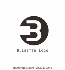 Vector logo design with the letter B symbol is simple, clear, bold, easy to remember, elegant, easy to apply on a large or small scale